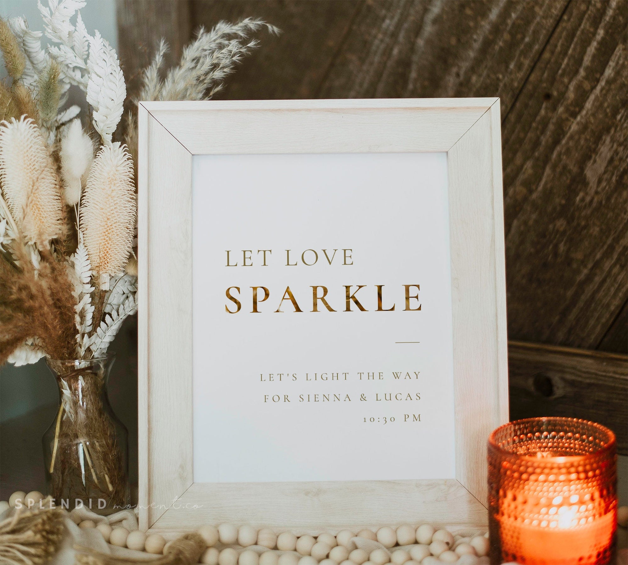 Splendid Sign Let Love Sparkle Sign, Sparkler Send Off Sign Template, Let The Sparks ...