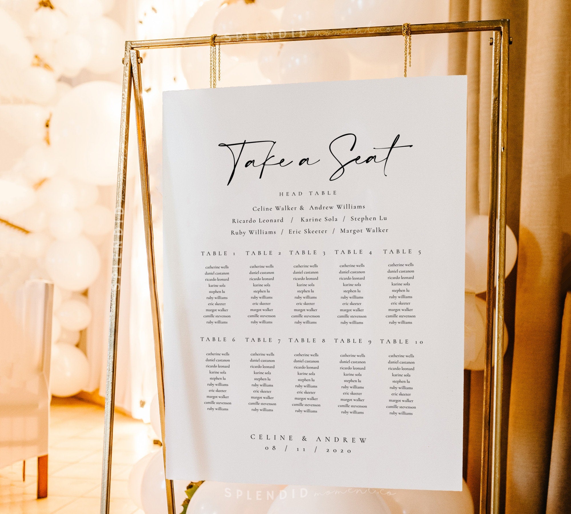 Staples wedding seating chart 60 photos