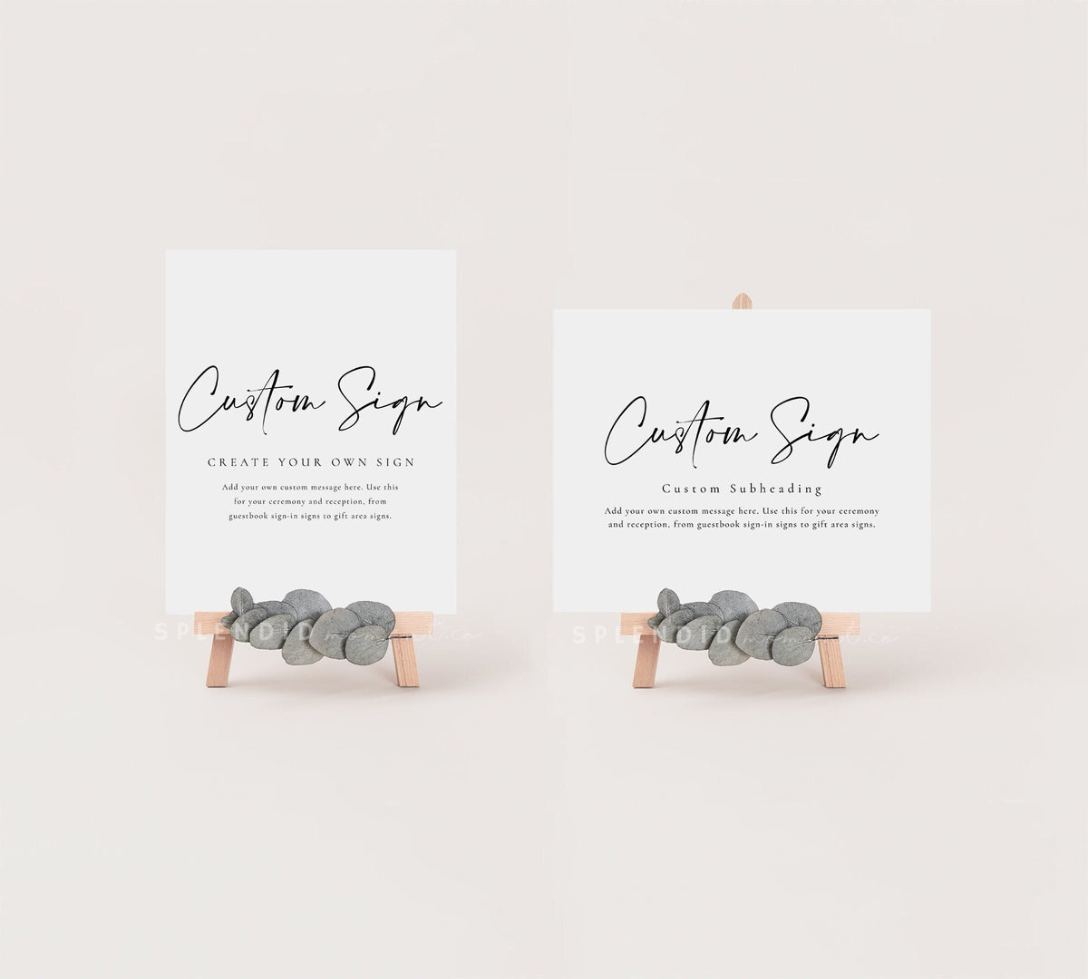 Modern Wedding Sign Template, Elegant Wedding Templates, Reception Sig ...
