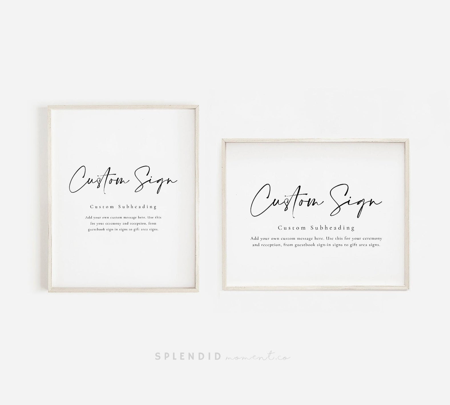 Splendid Sign Modern Wedding Sign Template, Elegant Wedding Templates, Reception Sig ...