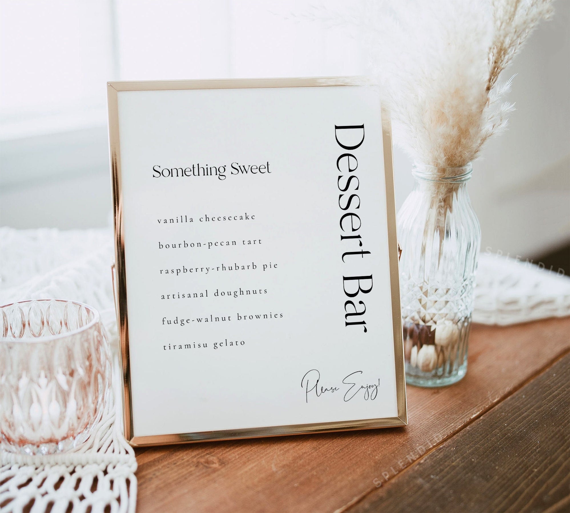 Splendid Sign Dessert Table Sign Template, Dessert Bar Sign, Dessert Menu Sign, Some ...