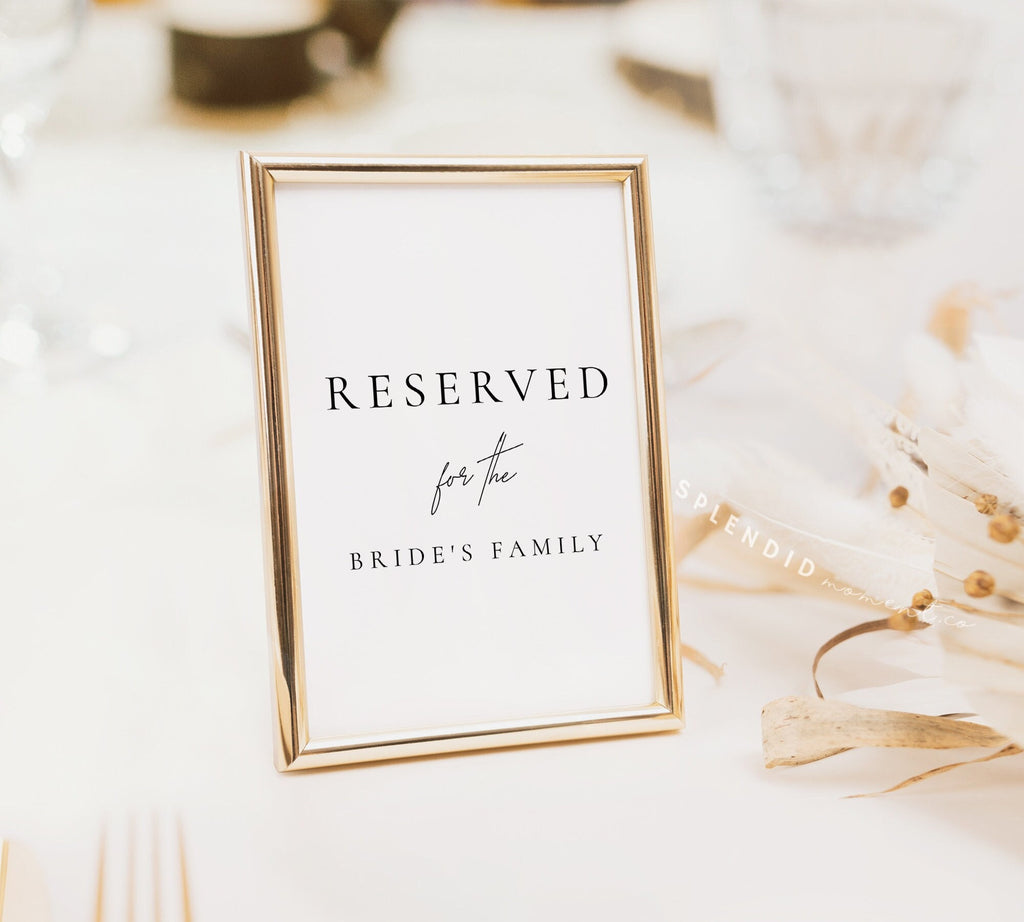 Fall Reserved Table Sign Reserved table signs for wedding template | Beachweddingtips.com