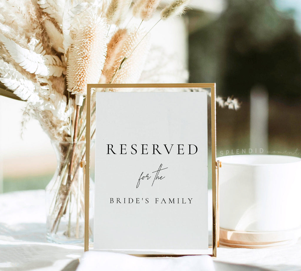 Wedding reserved seating signs template | Beachweddingtips.com