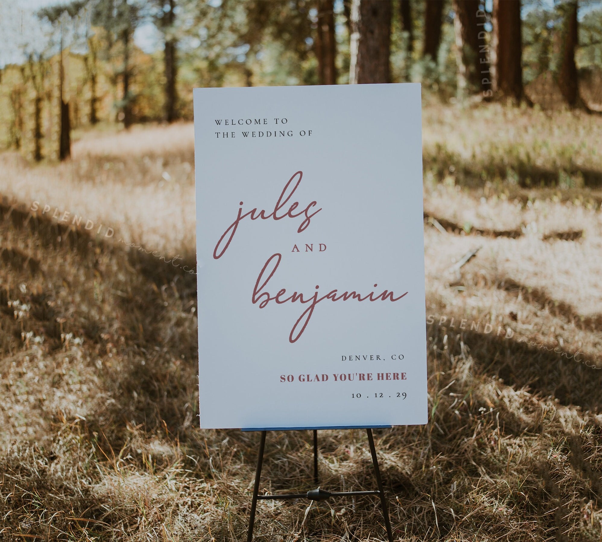 Bohemian Wedding Welcome Sign Template, Dusty Rose Wedding Welcome Sig ...